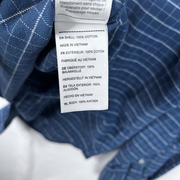 UNTUCKit Flannel Shirt Mens XL Button-Up Blue Plaid Cotton Long Sleeve Michelot - Picture 10 of 10